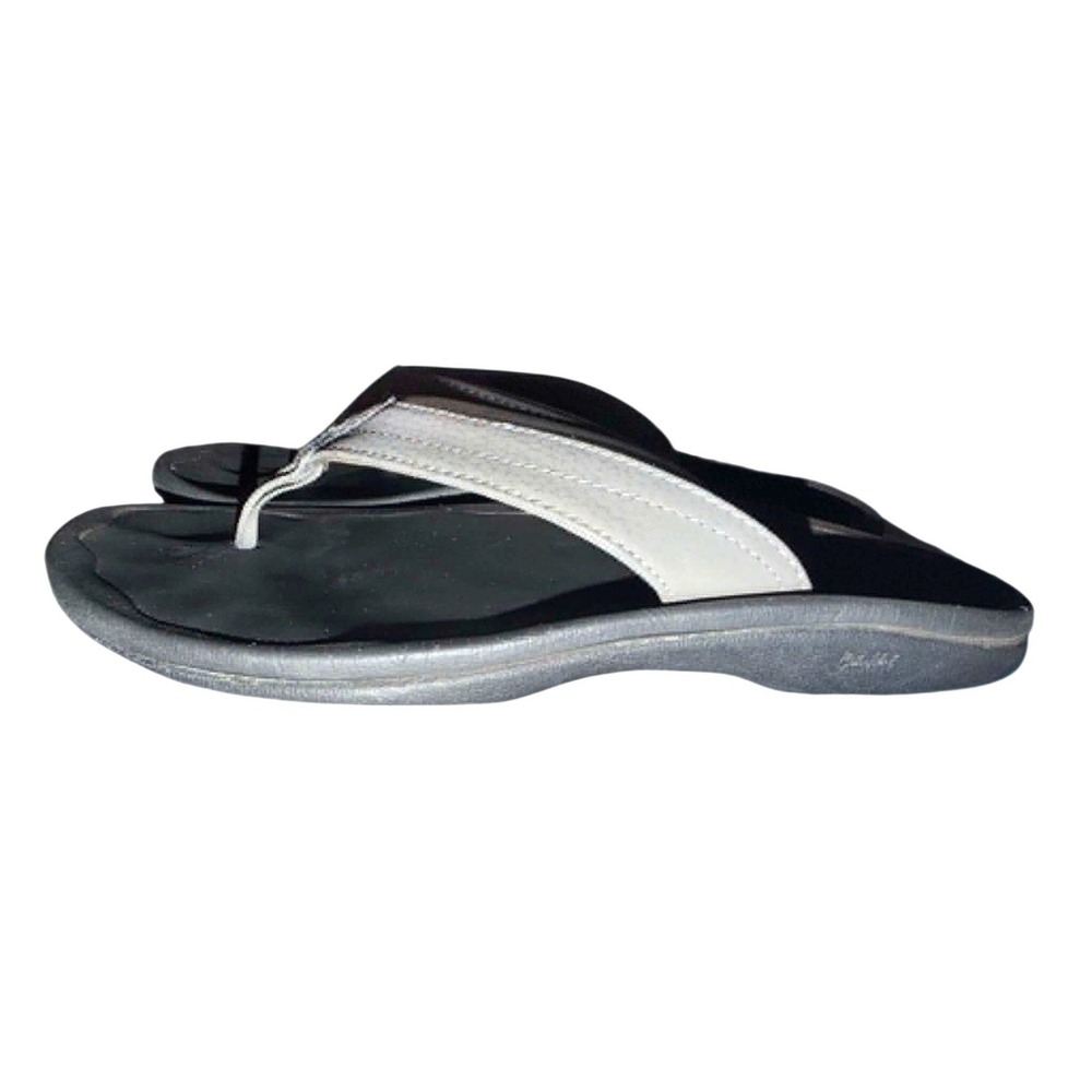 OluKai Ohana Women's Comfort Flip Flops Size 7 Gray Black Sandals Water Friendly - Picture 6 of 9